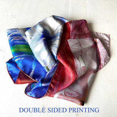 FOULARD FLOREALE STAMPATO DUE LATI