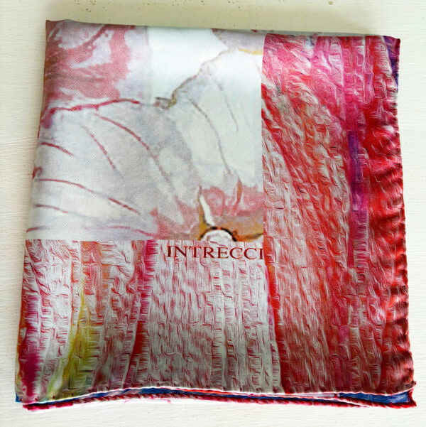 FOULARD DOPPIA STAMPA FIORI - immagine 5