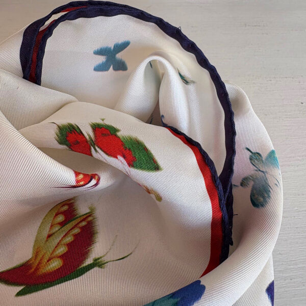 FOULARD DOPPIA STAMPA FARFALLE - immagine 6